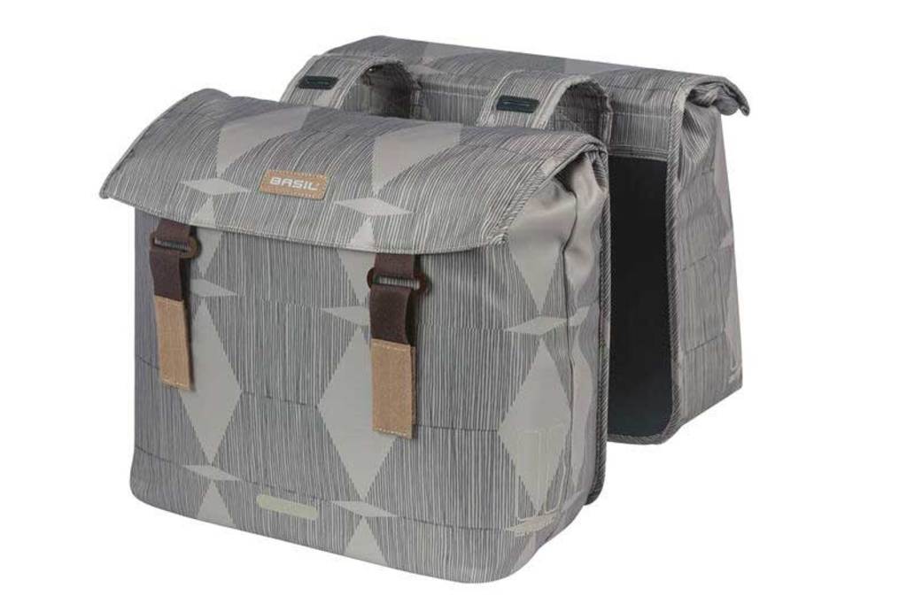 Dubbele-Fietstas-Basil-Elegance-Chateau-Taupe-40-49L Dubbele-Fietstas-Basil-Elegance-Chateau-Taupe-40-49L